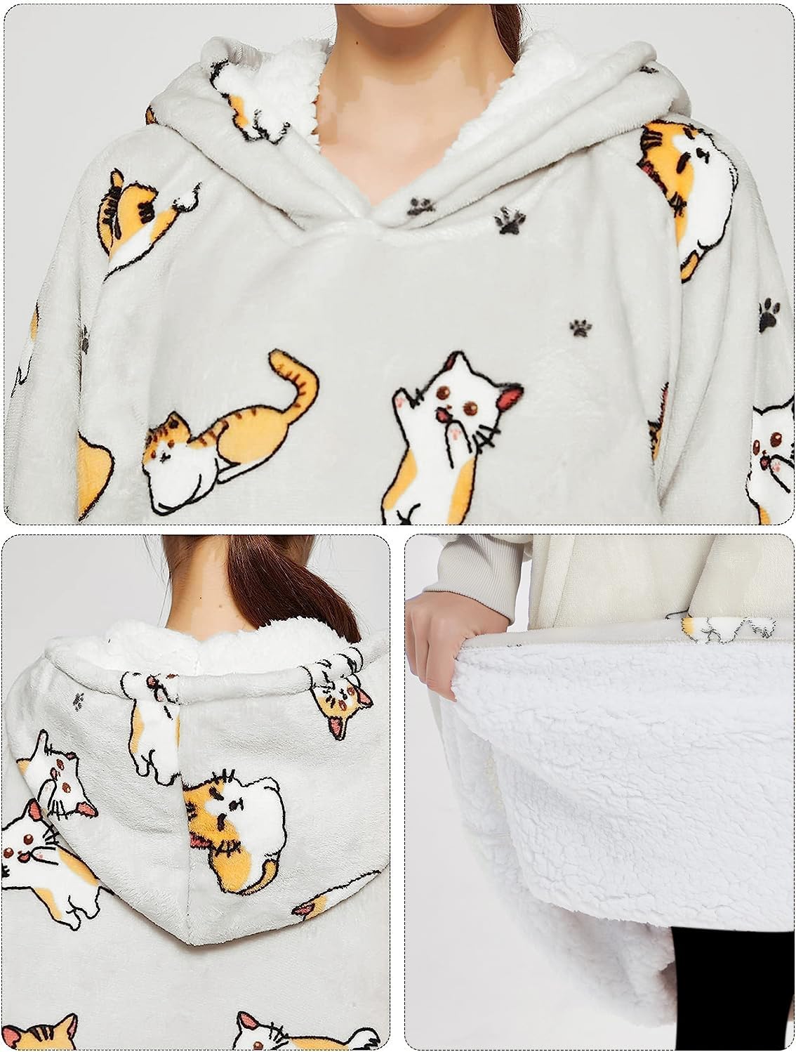 Wearable Blanket Hoodie for Adults With Pocket Strawberry Hoodie | Sherpa, Fuzzy Blanket Hoodie, Oversized Sweatshirt Blanket, Kangaroo Pouch, Cute Birthday Gifts for Sister, Cute Stuff
