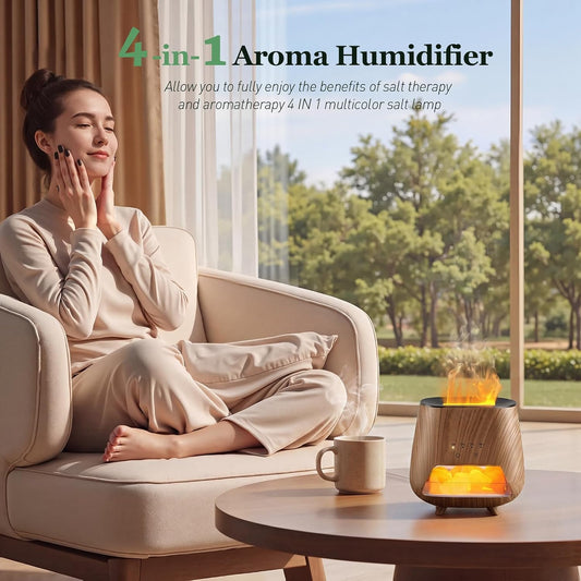 Essential Oil Diffuser for Home: 𝟒-𝐢𝐧-𝟏 Himalayan 𝐒𝐚𝐥𝐭 Lamp