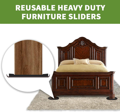 Furniture Sliders for Carpet 8 PCS - 3 1/2" Beige | Furniture Moving Sliders, Chair Leg Floor Protectors, Carpet Sliders for Furniture - Move Your Furniture Easily & Safely