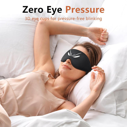 Sleep Mask for Side Sleeper Women Men, Eye Mask for Sleeping Light Blocking, 3D Contoured Cup Sleeping Mask, Soft Breathable Sleep Eye Mask with Adjustable Elastic Strap for Travel (Pastel Blue)