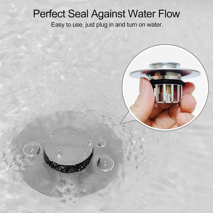 coamanug Bathtub Stopper | Shower Drain Hair Catcher, Pop-up Tub Stopper with Strainer | Bathroom Drain Plug | Drain Protector for 1-1/2 to 1-3/4"" Bath Drain Hole