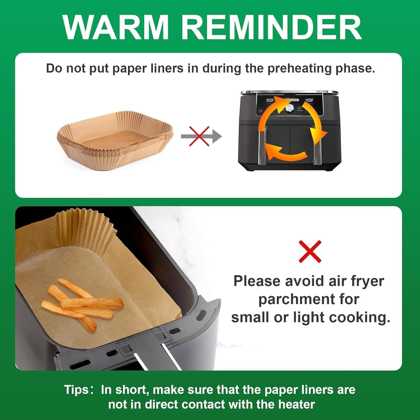 130 Pcs Disposable Mini Air Fryer Liners for COSORI 2.1 Qt Air Fryer | Small Air Fryer Liners, Pre-Cut and Ready to Use Upon Receipt, Food-Grade Safe, Heat to 430°F, Non-Stick