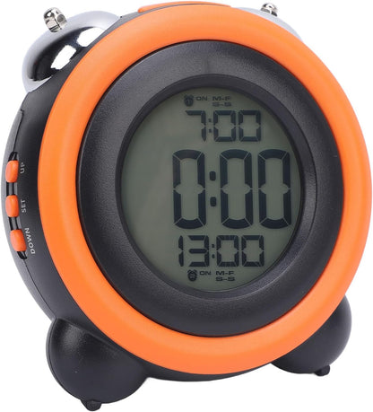 Ymiko Vibrating Alarm Clock Portable Digital Alarm Clock with LED Display for Heavy Sleepers