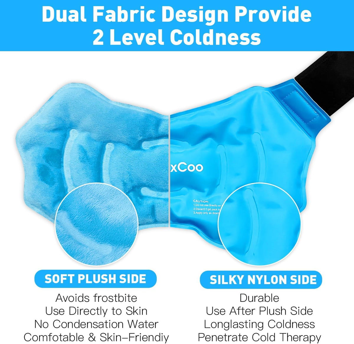 RelaxCoo Ankle Ice Pack Wrap for Swelling, Reusable Gel Ice Pack for Ankle Injuries, Cold Compress Therapy for Foot Pain Relief, Achilles Tendonitis, Plantar Fasciitis, Sprains
