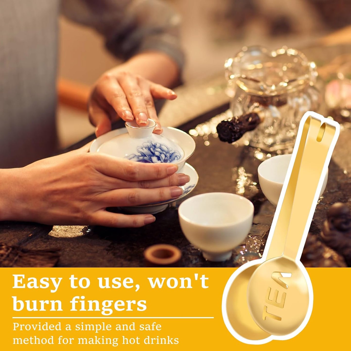10Pcs Tea Bag Squeezer, Stainless Steel Tea Bag Spoon, Tea Bag Holder Strainer Clip Tea Filter Spoon Clamp Kitchen Tea Bag Tongs for Loose Tea Gripping Ice Cubes Loosing Leaf- Tea Drinkers Accessories
