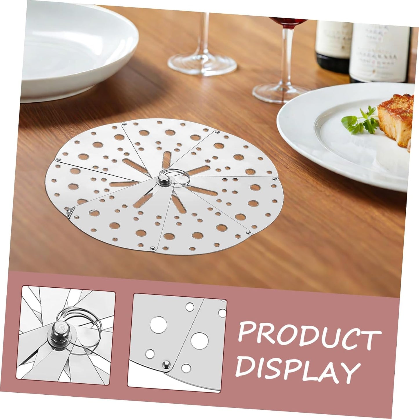Adjustable Stainless Steel Kitchen Anti-spill Cover, Multifunctional Spill Stopper Lid for Pots and Pans, Overflow Stopper Suitable for Boiling and Cooking