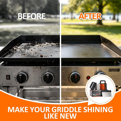Griddle Cleaning Kit for Blackstone,15 Pieces Flat Top Grill Cleaning Kit with Grill Scraper, Griddle Bricks and Brush Easy to Remove Stain,Griddle Accessories Cleaner Tool Set with Storage Bag