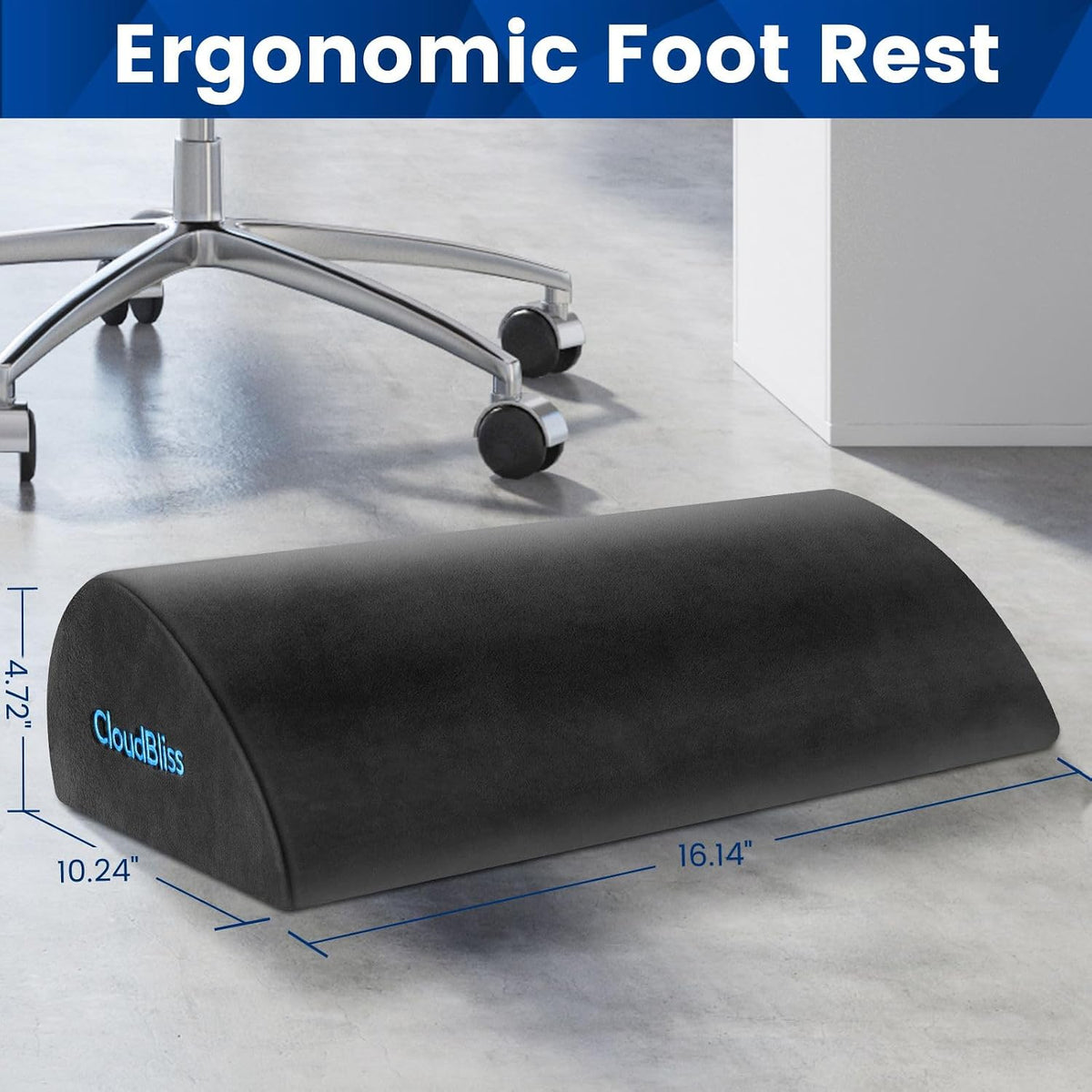Foot Rest for Under Desk at Work, Foot Stool for Office, Footrest, Black