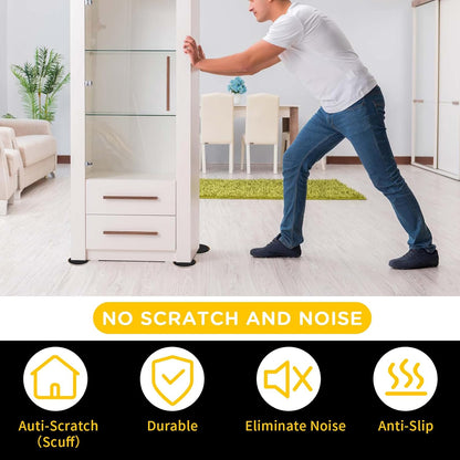 Furniture Sliders for Carpet, new space 8 Pcs 5" Round Sliders for Moving Furniture, Heavy-Duty Furniture Moving Sliders - Reusable Furniture Sliders, Move Your Furniture Quickly, Easily and Safe!