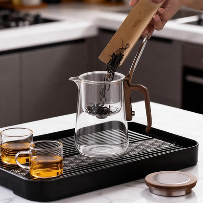 Enchanted Tea Pot, Magic Tea Pot for Loose Leaf Tea Steeper, Heat Resistant Borosilicate Glass Teapot with Tea Infuser, Ideal Gift for Tea Lovers - 20 oz (600 ml)