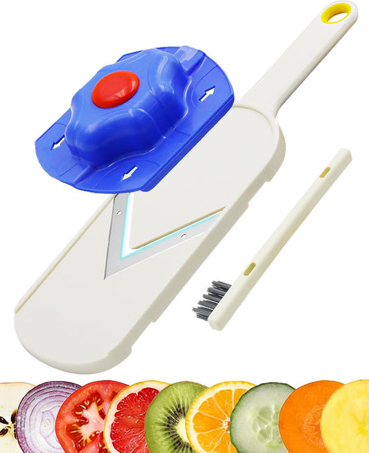 Handheld Mandoline Slicer for Kitchen - Stainless Steel V-Blades