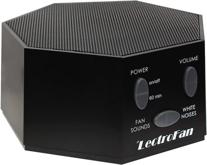 Adaptive Sound Technologies LectroFan Classic - Soothing Sound Machine for Sleep - Built-in Sleep Timer - Compact Design - Non-Looping Sounds - Speech Privacy - Black