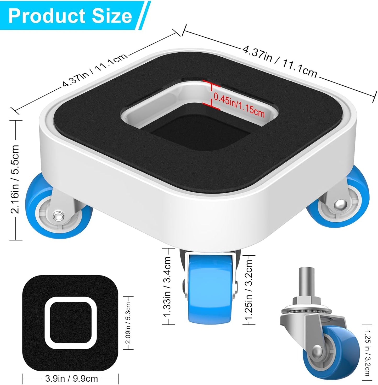 New Upgrade Furniture Sliders: Furniture Movers with Wheels & Groove | Furniture Dolly with 360° Rotatable Wheels - Appliance Roller for Moving Heavy Sofa Bed - Load Capacity Up to 750lb
