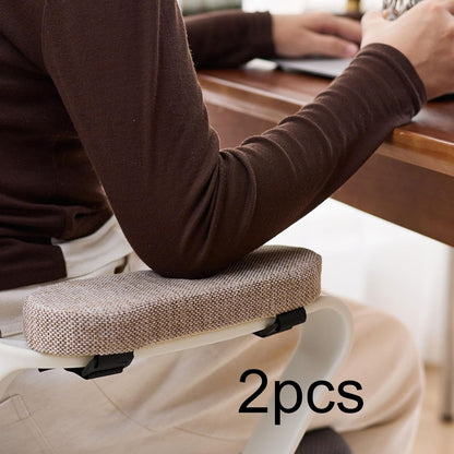 Office Chair Armrest Pad Elbow Cushion Thick Removable Cover Desk Chair Armrest Cushion Arm Padding for Recliners Sofa Home, Beige