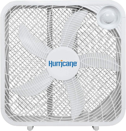 Hurricane Classic Floor Box Fan with 3 Speed Settings, Black - 20in