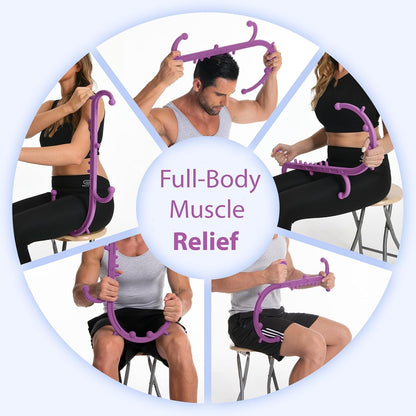 Ranarose Deep Tissue Back & Neck Massager for Body Muscle Pain Relief | Trigger Point Massage Tool for Full Body, Shoulders, Legs, Muscle Knot Remover, for Self-Massage, Pressure Point Massage Tool
