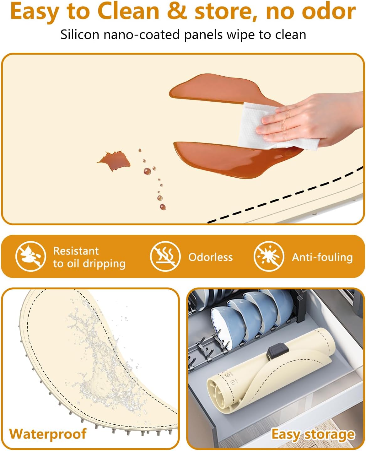 seenlast Warming Mat for Food with Adjustable Temperature Timer,10S Fast Heating Silicone Food Warmers for Parties Buffet and Home Daily,Food Warming Mat with Insulating Pad Raised Feet Protects Table