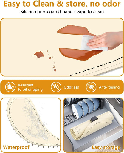 seenlast Warming Mat for Food with Adjustable Temperature Timer,10S Fast Heating Silicone Food Warmers for Parties Buffet and Home Daily,Food Warming Mat with Insulating Pad Raised Feet Protects Table