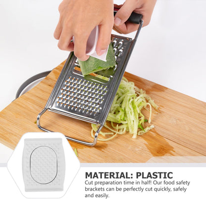 Hemoton Food Safety Holder for Mandoline Slicer Set of 2 Plastic Finger Guard for Vegetable Cutting and Grating Kitchen Gadgets 3.74X2.95X1.18In