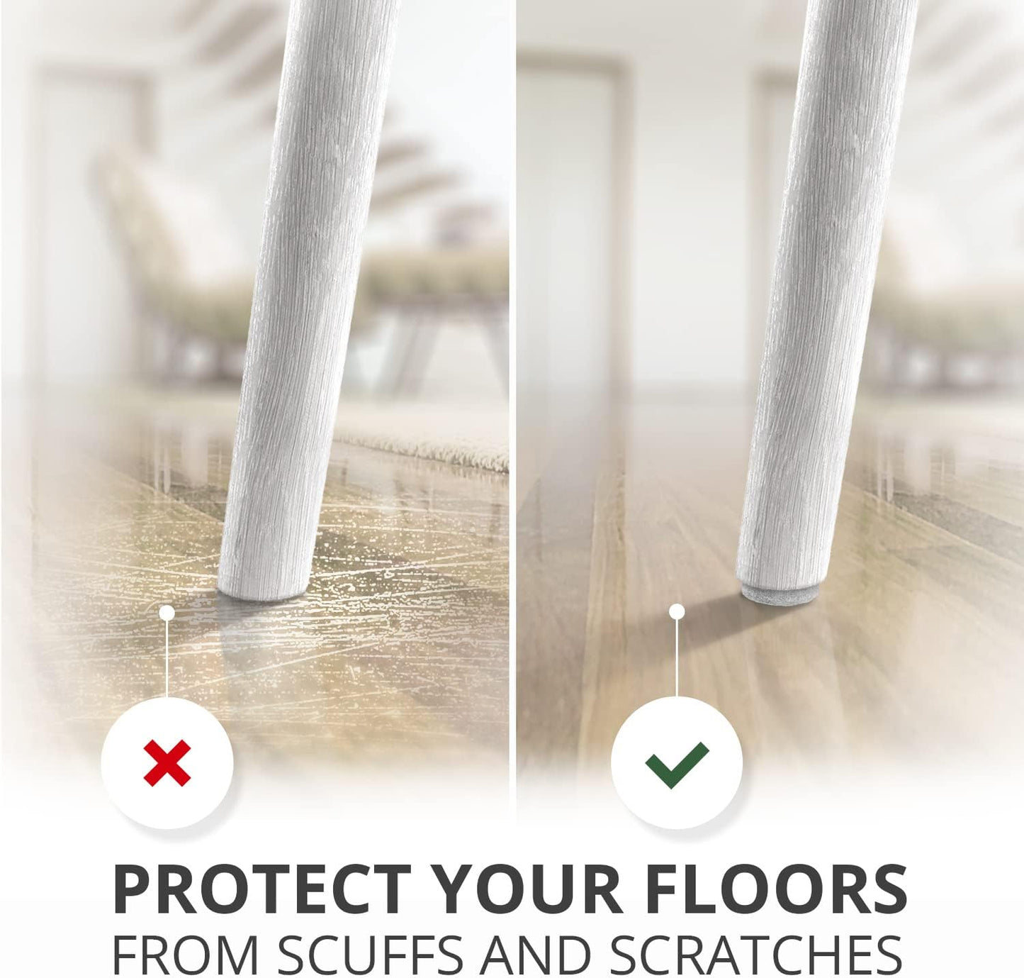 Felt Furniture Pads X-PROTECTOR 235 PCS Premium Furniture Pads - Felt Pads Furniture Feet Best Wood Floor Protectors - Protect Your Hardwood & Laminate Flooring! | Furniture Feet Best Wood Floor Protectors - Protect Your Hardwood & Laminate Flooring!