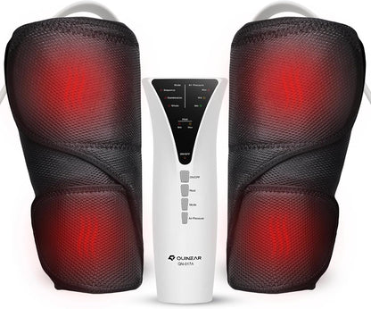 QUINEAR Leg Massager with Heat and Compression, Air Pressure Calf Massager with 3 Modes 3 Intensities, Sequential Compression Device for Circulation and Pain Relief,Ideal Gift