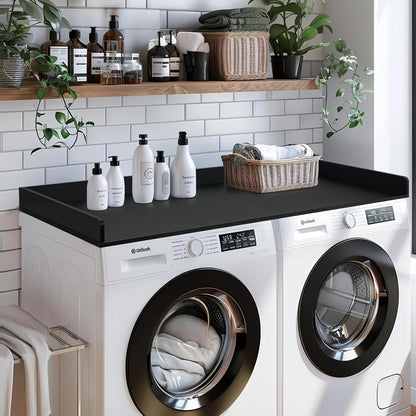 Gashell Washer Dryer Countertop, 27.5" x 54" Bamboo Washer and Dryer Countertop for Laundry Room Organization(Retro Brown)