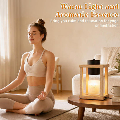 Modern Candle Warmer Lamp with Timer, Dimmable Candle Lamp Warmer, Mothers Day Birthday Gifts for Women Men, Black Candle Warmer, Adjustable Candle Light Warmer, Cozy Living Room Bedroom Home Decor