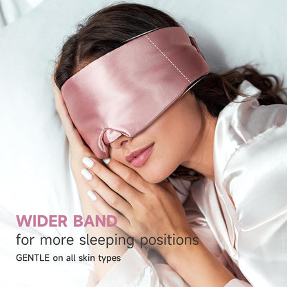 Umisleep Satin Sleep Mask for Side Sleeper, Blackout Eye Mask for Women Men