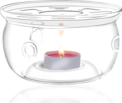 Jusalpha High Heat Resistant & Lead-Free Glass Teapot Warmer (Glass Warmer 002)