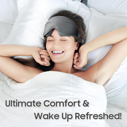 Sleep Mask - Total Blackout 3D Sleeping Mask, Super Lightweight & Silky Soft Eye Mask for Sleeping, Fully Adjustable Fit for Home, Office, Traveling, Meditation, Yoga, Pink, Mothers Day Gifts