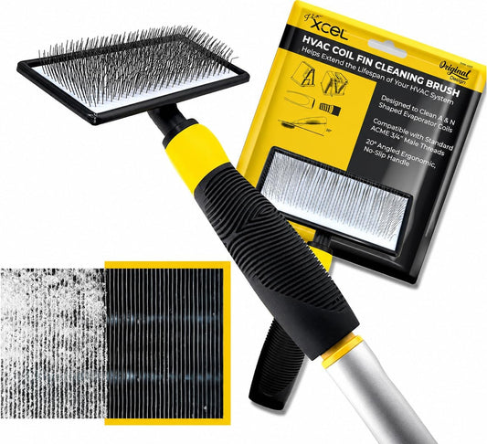 HVAC Coil Cleaner Brush for AC Evaporator & Condenser Coil Cleaning | Professional-Level Deep Cleaning, Fin-Safe Design & Extendable Reach