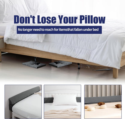 HOMBYS Wedge Pillow Headboard for Bed Gap,Foldable Bed Wedge Gap Filler Queen Size,Matterss Gap Filler,Multi Functional Bed Crack Pillow, Fill The Gap (0-7") Between Your Headboard and Mattress,White