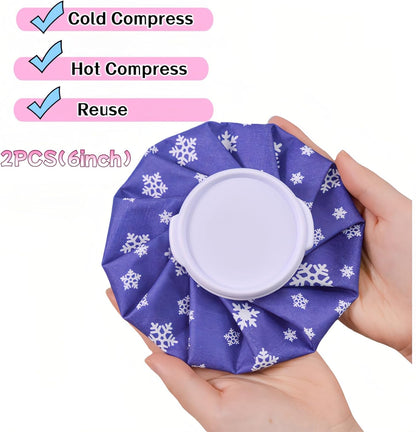 Hot and Cold Reusable Ice Bag for Sport Injuries Ice Pack for Injuries, Hot & Cold Therapy, Teeth Pain Cold Pack, Headaches Cold Ice Bag Hot Cold Therapy for Head Shoulder Back Knee 2PCS