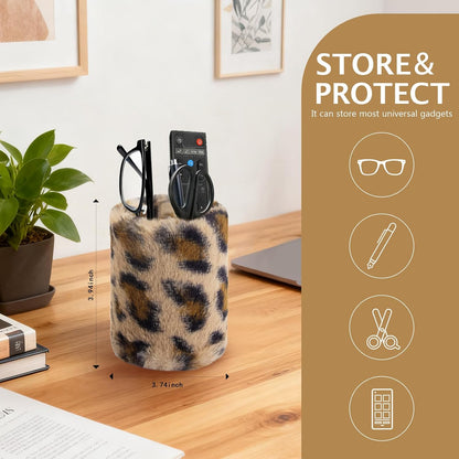 Eyeglass Holder for Nightstand,Anti-scratch Plush Eyeglass Stand Glasses Holders for Office Desk Organizer