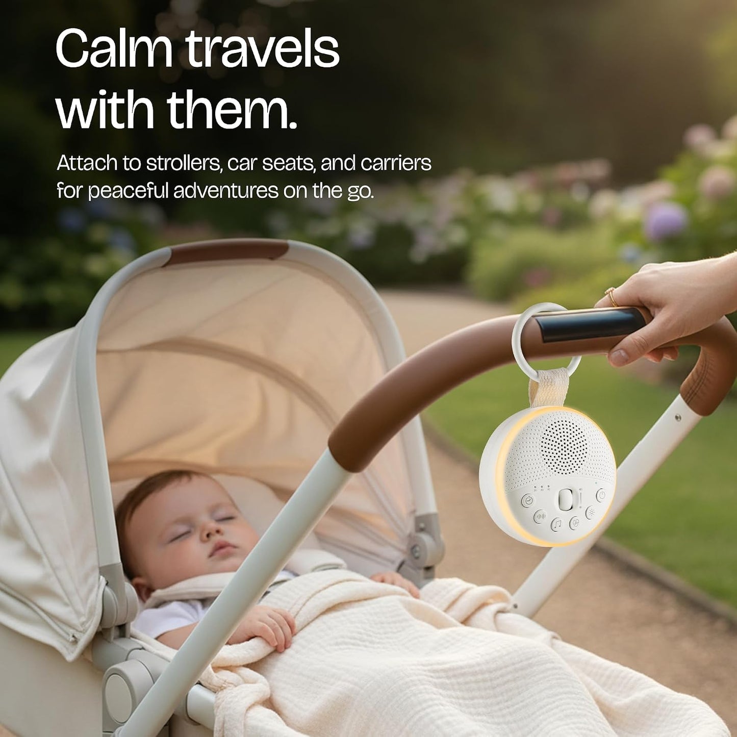 White Noise Machine for Baby & Adults with 21 Relaxing Sounds & Adjustable Night Light, Rechargeable & Portable Sleep Aid for Home & Travel