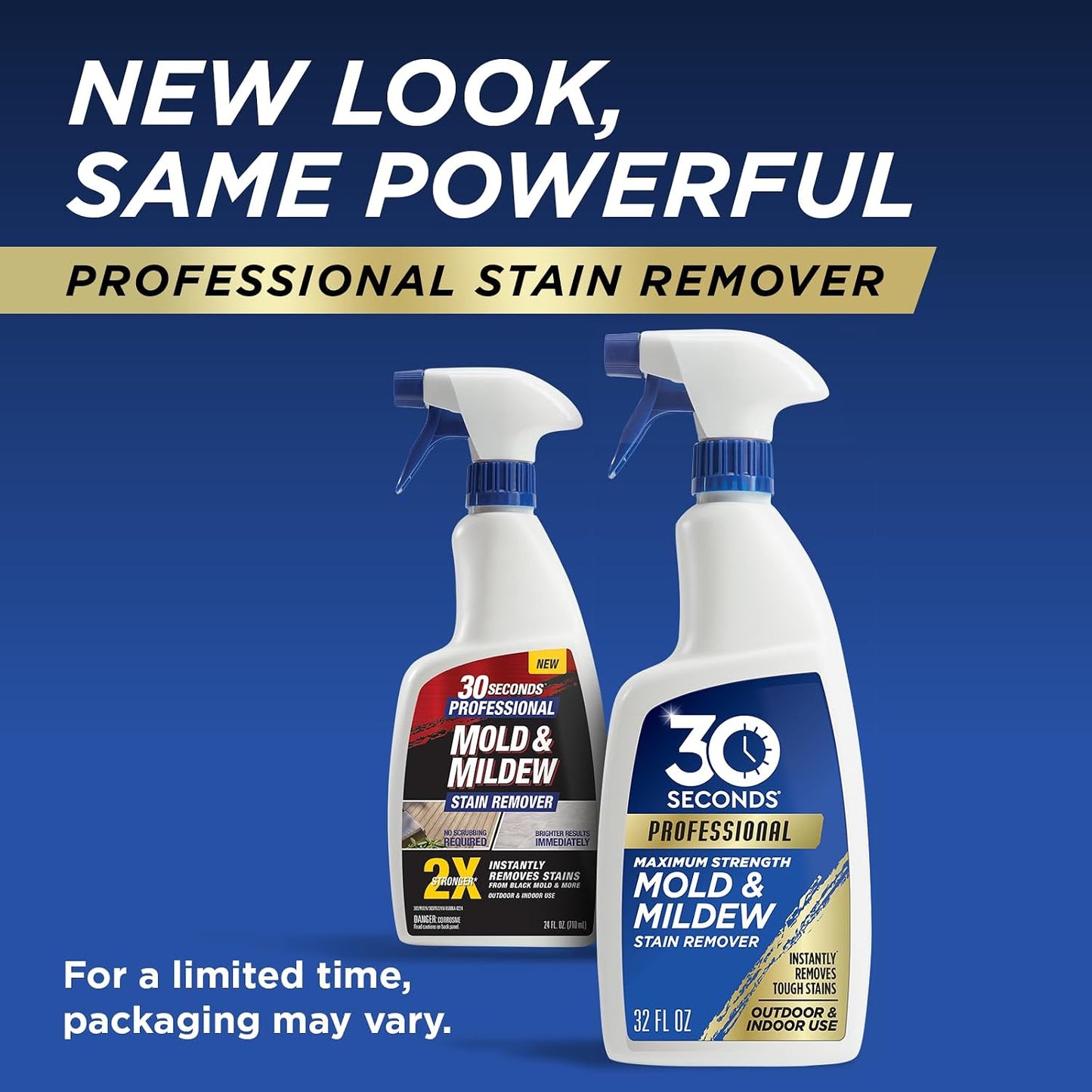30 SECONDS Pro Mold & Mildew Stain Remover, Scrub-Free Formula, 32 Oz | Scrub-Free Formula, mold and mildew remover, mildew removal spray, mold killer, mold spray