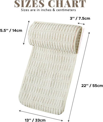 Headrest and Support Pillow,Recliner Pillow for Neck, Head, or Foot for Office or Massage Chairs, Neck Pain Relief and Cervical Support. Nonslip, Zipped Cover.(Cream, 5.5" Wx13 Lx3 H)