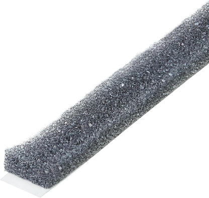 MD Building Foam Window Seal for Ex-Large Gaps, Gray, 17ft | Open-Cell Polyurethane Foam, Self-Adhesive Backing, Cut-to-Length Scissors, Seals Drafts Moisture Dust Insects