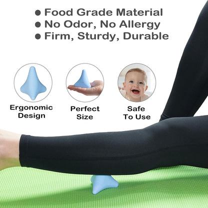 Trigger Point Massage Ball Manual Massager Tool 2.8”×2.9”. Gray | Silicone Massage Ball for Muscle Knot Deep Tissue Myofascial Release Physical Therapy Hip Flexor Iliacus Psoas Hand Foot Back