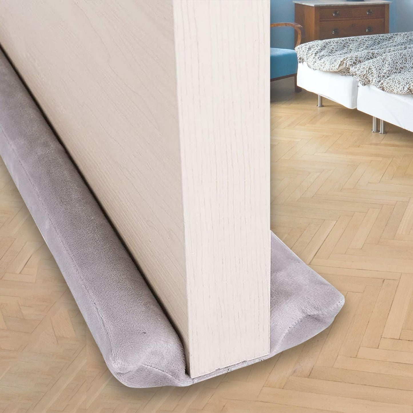 36 Inch Under Door Stopper, Door Noise Blocker | Double Sided Door Stopper, Machine-Washable