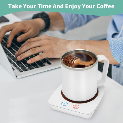 VOBAGA Coffee Mug Warmer, 4 Hours Auto Shut Off Cup Warmer for Office Home Desk with 3 Temperature Settings, Electric Beverage Warmer for Cocoa,Tea, Milk, Soup, for Coffee Gifts, Sky Blue (No Cup)