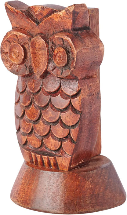 Birthday Gifts for Women Wooden Owl Glasses Holder Night Stand Reading Eyeglass Spectacle Retainer Gifts for Adults Women Men Him Her Mom Dad Car