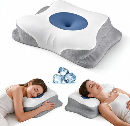 Cervical Neck Pillow for Pain Relief - Ergonomic Side Sleeper Pillow for Sleeping, Cooling Memory Foam Pillows for Neck Support, Orthopedic Pillow Contour Bed Pillow for Back Sleepers
