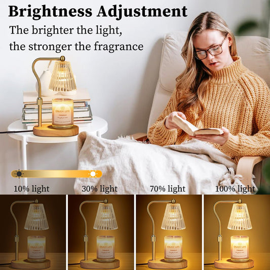 seenlast Candle Warmer Lamp with Timer Dimmer Adjustable Height,Mothers Day Gifts,Electric Wax Warmer Vintage Home Decor for Scented Jar Candles,Birthday Gifts for Women