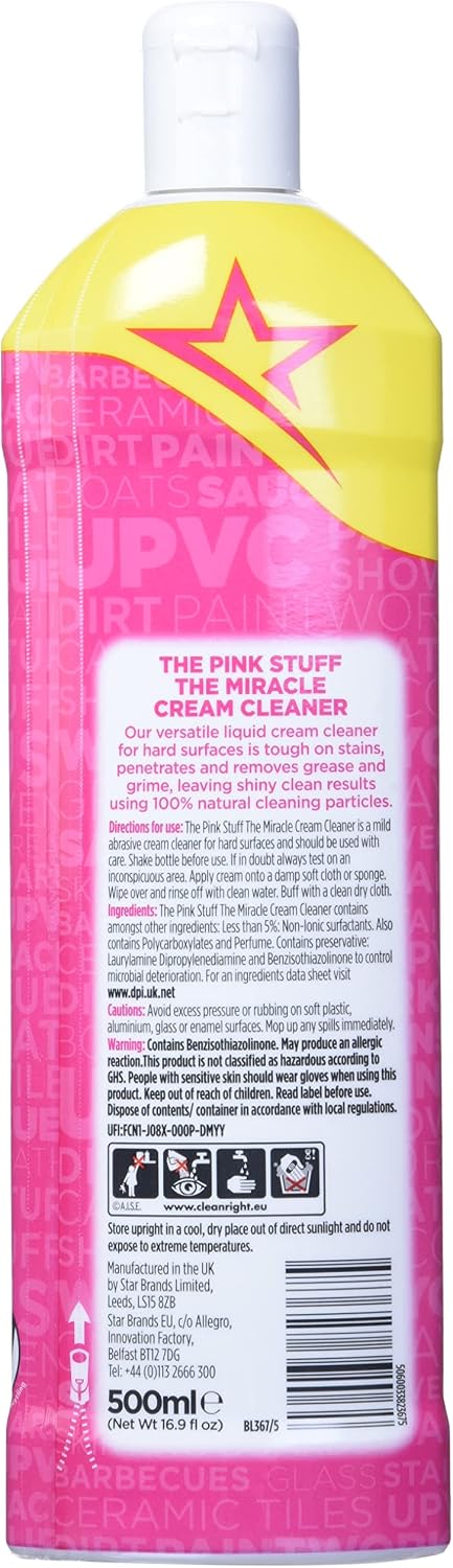The Pink Stuff Miracle Cream Cleaner, 16.9 Fl Oz