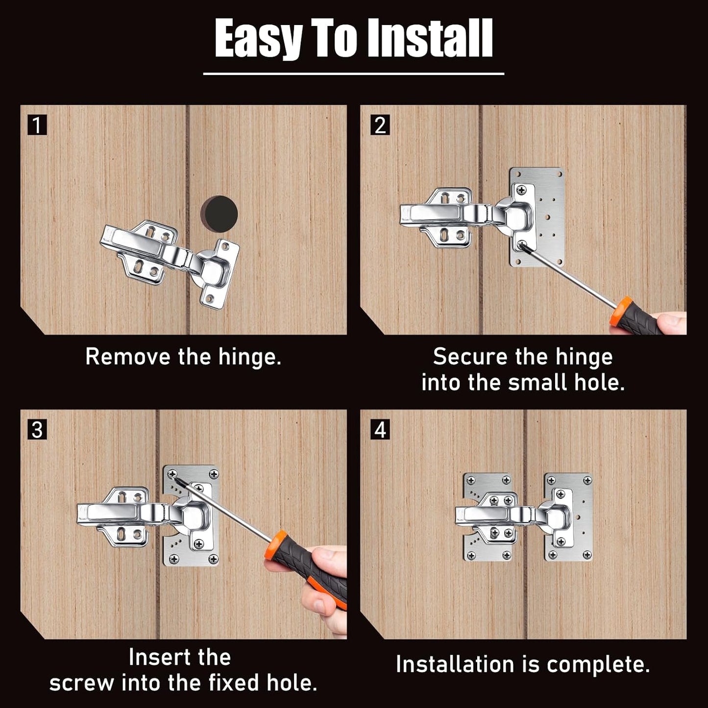 20 PCS Upgraded Cabinet Hinge Repair Plate Kit Thickened by 0.7 mm Stainless Steel Hinge Repair Brackets Kit Metal Hinges Repairs Fixing Plates with Screw for Kitchen Cupboard Door Locker Cabinet Door
