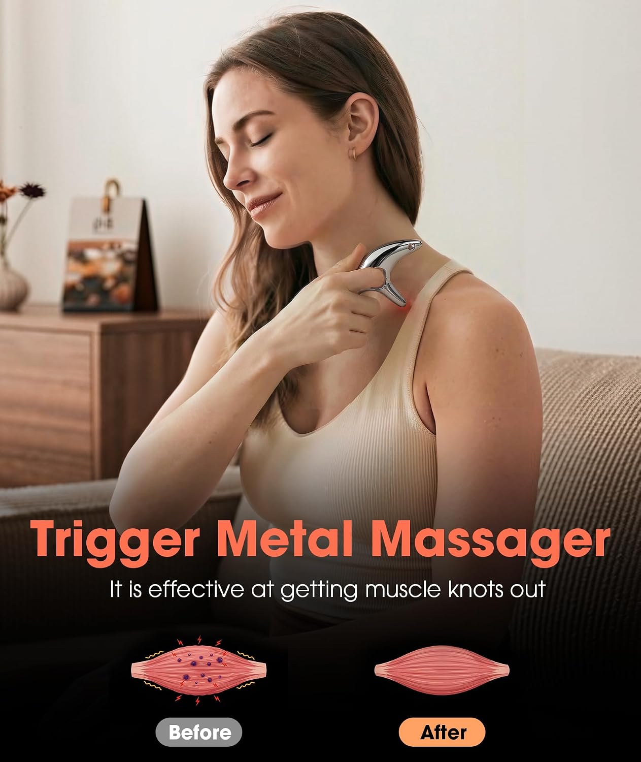 Gua Sha Trigger Point Massage Tool, Deep Tissue Massage Tools, Muscle Knots Remover, Scraper Therapy Tools for Full Body Pain Relief & Tension Release, Pocket Design Gifts for Women Men