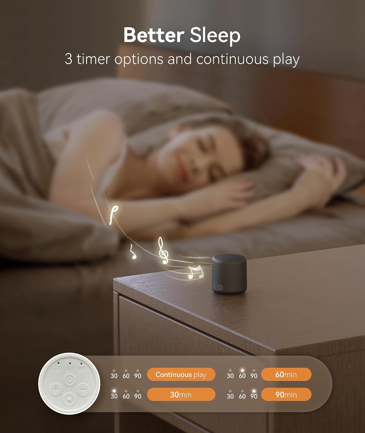 Dreamegg Portable White Noise Machine, 1000mAh Battery, Travel Sleep, Cream | Egg-Sized, 16 Sounds, USB-C, Timer, Baby & Adults, Office Privacy, Gift Use