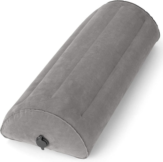 USHMA Inflatable Bolster Pillow, Half Moon Pillow for Legs, Knees, Lower Back & Head | Semi Roll Pillow for Bed, Sleeping | Knee Pillow for Side, Back Sleepers - Ankle & Knee Support - Leg Elevation