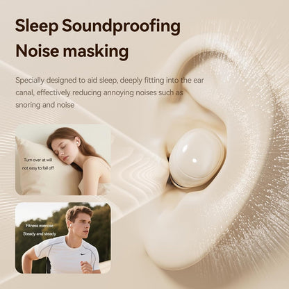 Invisible Mini Sleep Earbuds Wireless Bluetooth, 2-in-1 Dual Design for Side Sleepers, Ultra-Low Profile Soft Ear Tips for Small Ears, Noise Blocking Sleep Headphones with Portable Charging Case